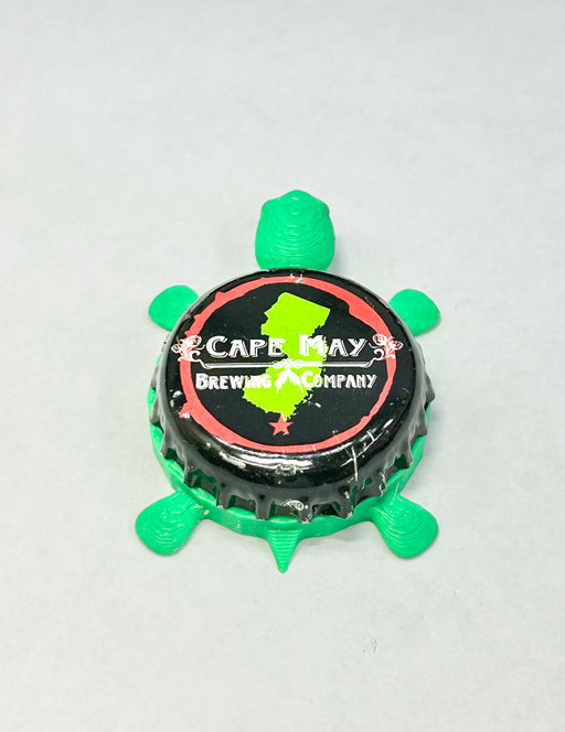 Cape May Brewing (Vintage) - Bottle Cap Magnet Turtle Shell Shocked Art