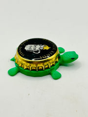 Berliner Kindl Bock Dunkel - Bottle Cap Magnet Turtle Shell Shocked Art