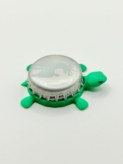 Old Dominion (White) - Bottle Cap Magnet Turtle Shell Shocked Art