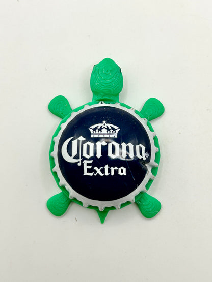 Corona Extra (Dome Shell) - Bottle Cap Magnet Turtle Shell Shocked Art