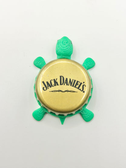 Jack Daniel’s (Gold) - Bottle Cap Magnet Turtle Shell Shocked Art