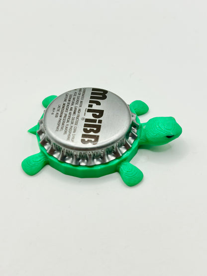 Mr Pibb (Black Text) - Bottle Cap Magnet Turtle Shell Shocked Art