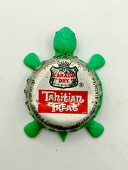 Canada Dry Tahitian Treat - Bottle Cap Magnet Turtle Shell Shocked Art