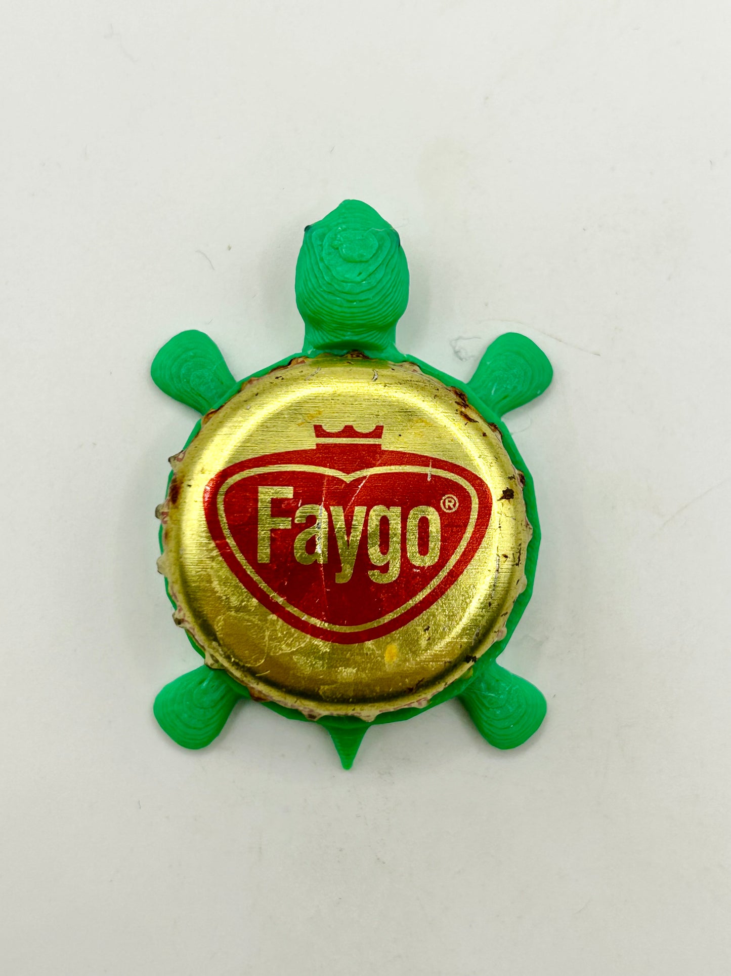 Faygo Soda - Bottle Cap Magnet Turtle Shell Shocked Art