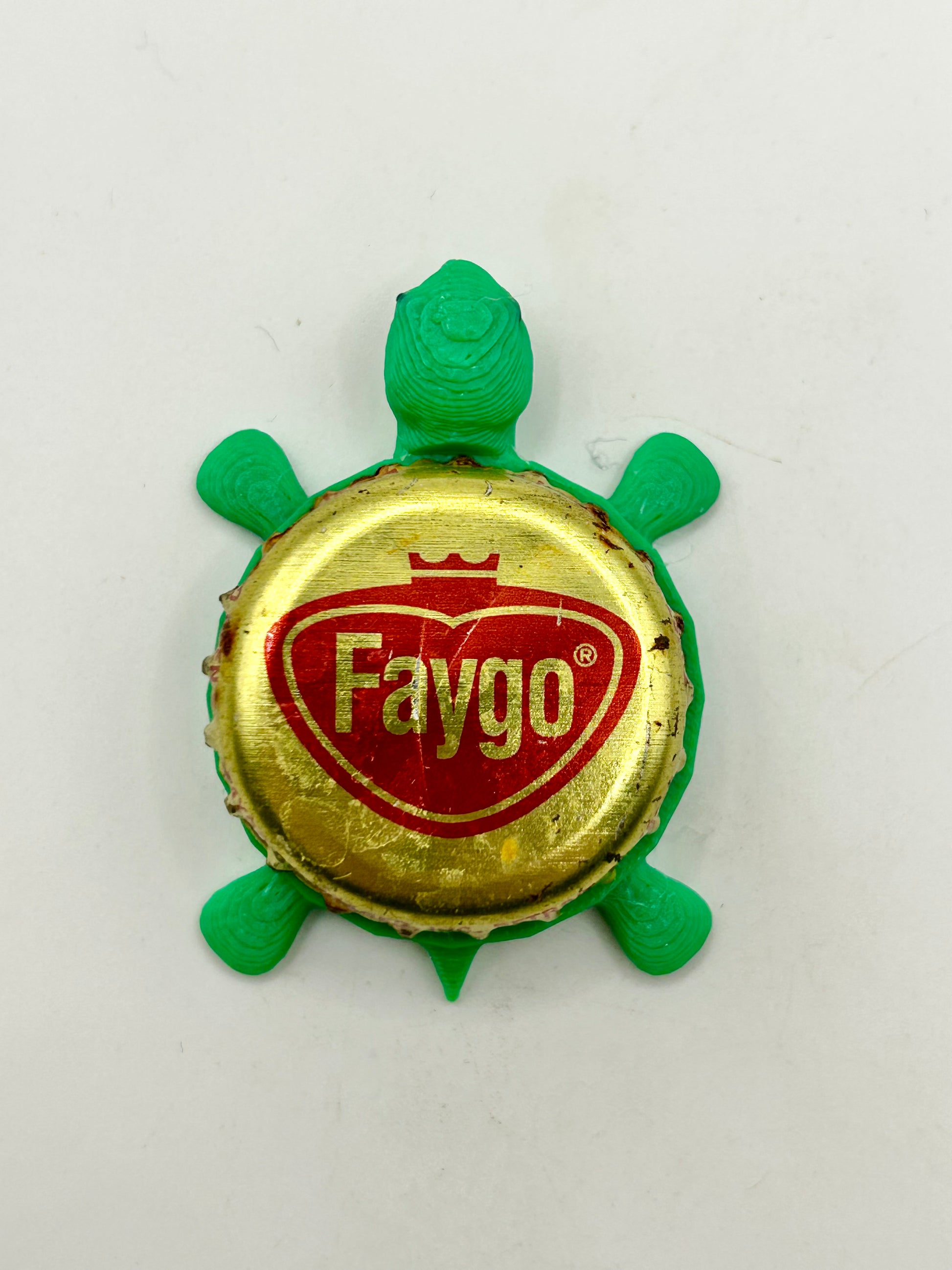 Faygo Soda - Bottle Cap Magnet Turtle Shell Shocked Art