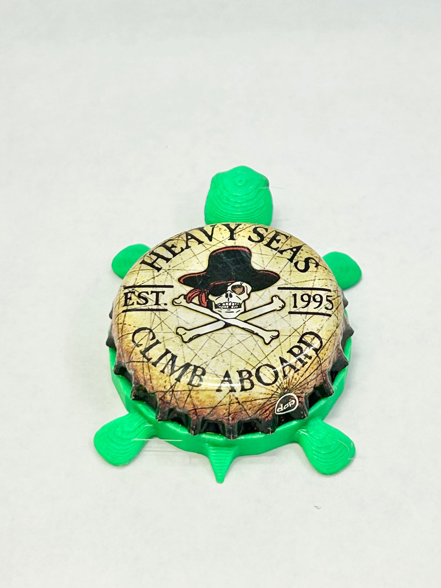 Heavy Seas (Vintage) - Bottle Cap Magnet Turtle