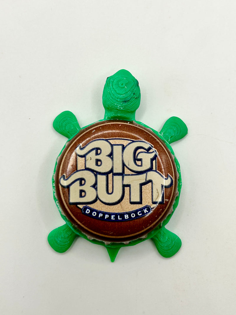 Leinenkugel's Big Butt (Large Text) - Bottle Cap Magnet Turtle Shell Shocked Art