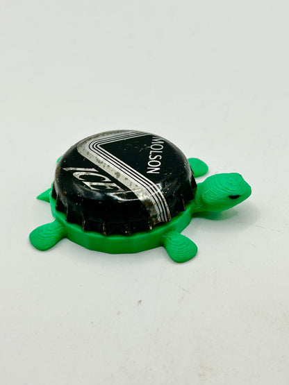 Molson Ice (Vintage) - Bottle Cap Magnet Turtle Shell Shocked Art