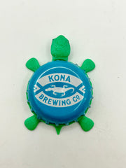 Kona Big Wave (Light Blue) - Bottle Cap Magnet Turtle Shell Shocked Art