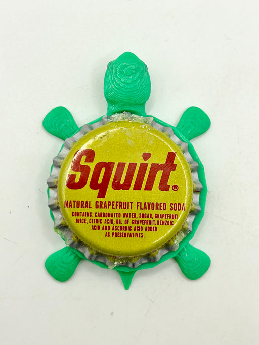 Squirt Soda - Bottle Cap Magnet Turtle Shell Shocked Art