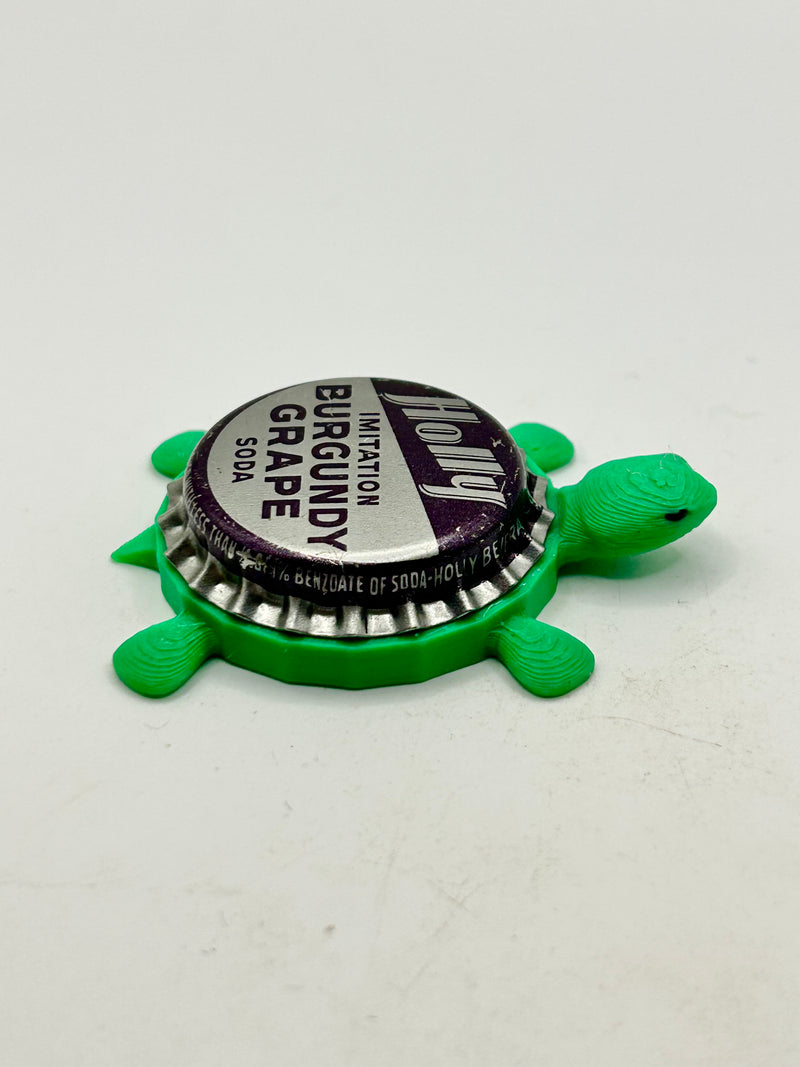 Holly’s Burgundy Grape Soda - Bottle Cap Magnet Turtle Shell Shocked Art