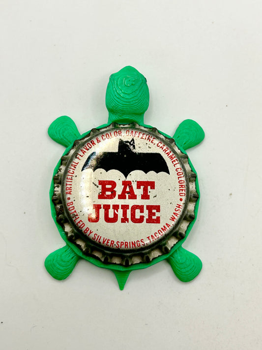 Bat Juice - Bottle Cap Magnet Turtle Shell Shocked Art