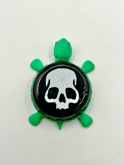 Heavy Seas (Skull) - Bottle Cap Magnet Turtle Shell Shocked Art