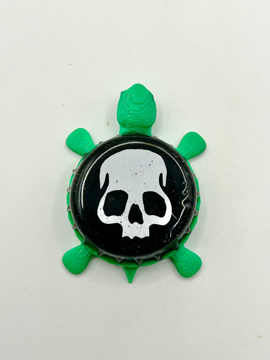 Heavy Seas (Skull) - Bottle Cap Magnet Turtle