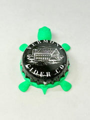 Vermont Cider Co - Bottle Cap Magnet Turtle Shell Shocked Art