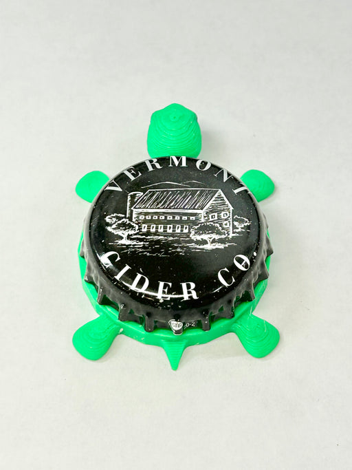 Vermont Cider Co - Bottle Cap Magnet Turtle Shell Shocked Art