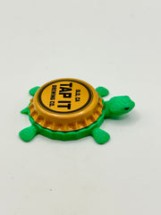 Tap It Brewing - Bottle Cap Magnet Turtle Shell Shocked Art