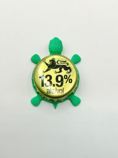 Capriccio Sangria - Bottle Cap Magnet Turtle Shell Shocked Art