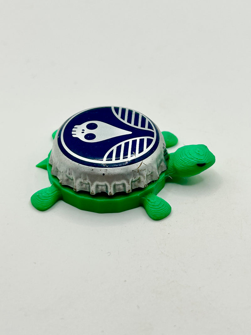 Rhinegeist Brewing - Bottle Cap Magnet Turtle Shell Shocked Art