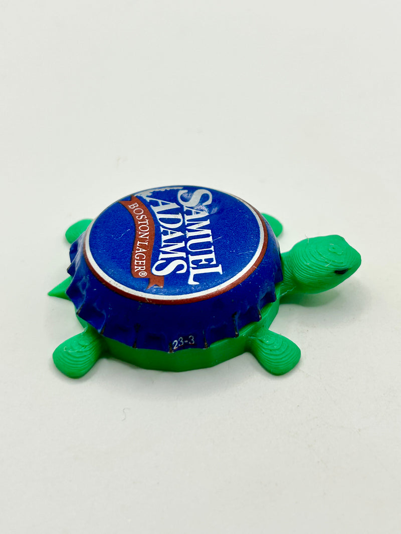 Sam Adams Boston Lager (Vintage) - Bottle Cap Magnet Turtle Shell Shocked Art