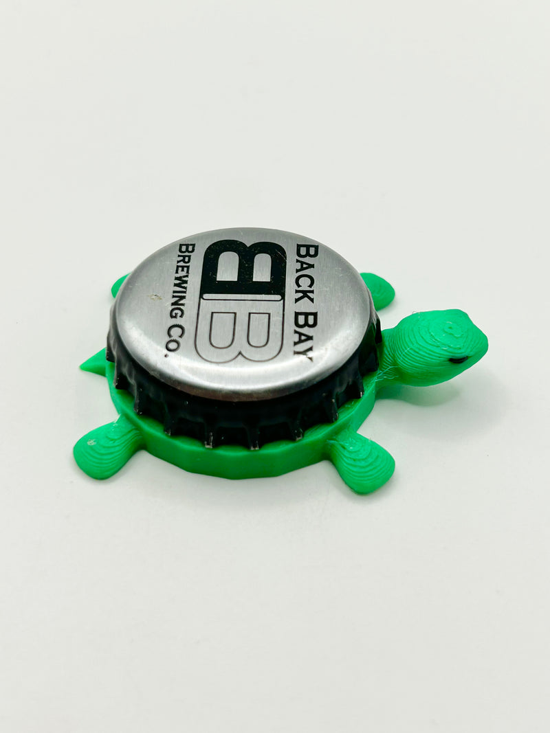 Back Bay Brewing - Bottle Cap Magnet Turtle Shell Shocked Art