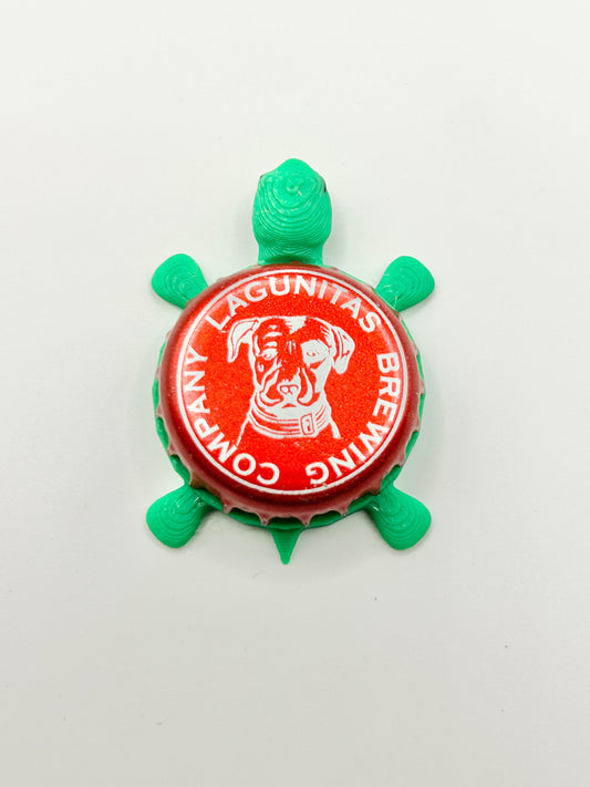 Lagunitas Brewing (Red) - Bottle Cap Magnet Turtle