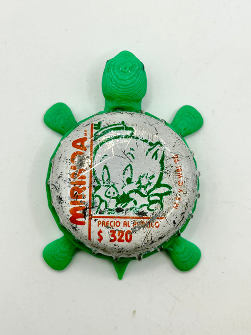 Mirinda Soda Porky Pig (Vintage) - Bottle Cap Magnet Turtle Shell Shocked Art
