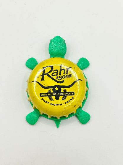 Rahr and Sons Brewing - Bottle Cap Magnet Turtle Shell Shocked Art