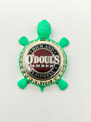 O’Doul’s Amber - Bottle Cap Magnet Turtle Shell Shocked Art