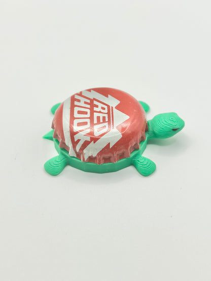 Red Hook Red - Bottle Cap Magnet Turtle Shell Shocked Art