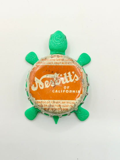 Nesbitt’s Orange Soda (Vintage) - Bottle Cap Magnet Turtle Shell Shocked Art