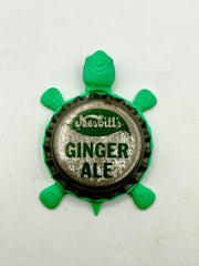 Nesbitt’s Ginger Ale Soda (Vintage) - Bottle Cap Magnet Turtle Shell Shocked Art