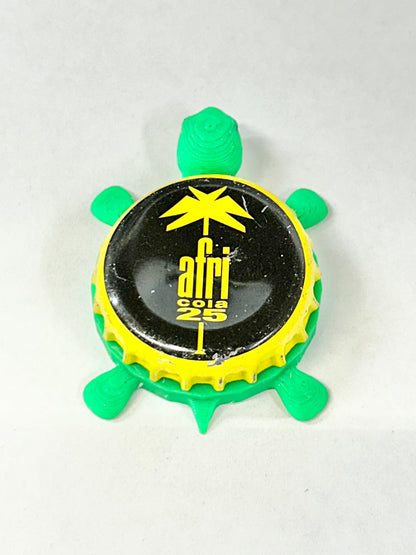 Afri Cola 25 Soda - Bottle Cap Magnet Turtle Shell Shocked Art