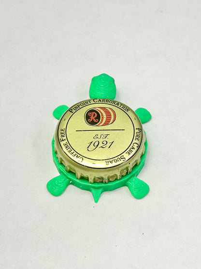Reading Draft Root Beer - Bottle Cap Magnet Turtle Shell Shocked Art