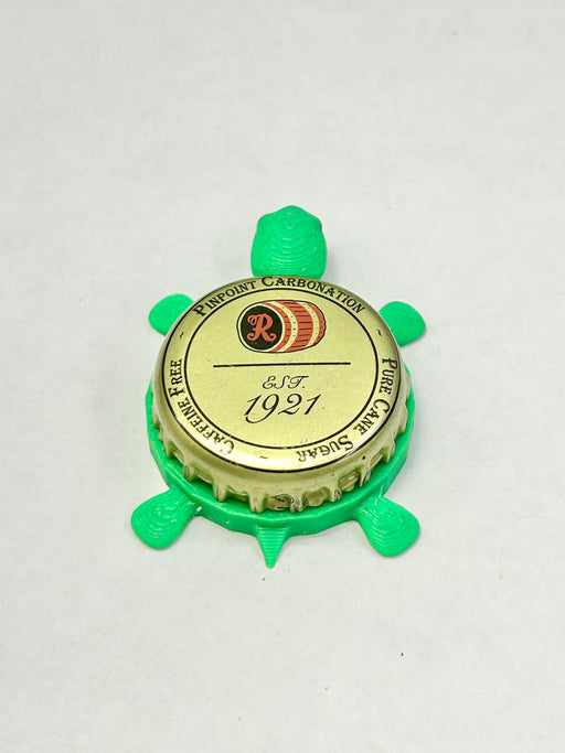 Reading Draft Root Beer - Bottle Cap Magnet Turtle Shell Shocked Art