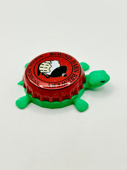 Round Barn Brewery (Open Roof) - Bottle Cap Magnet Turtle Shell Shocked Art