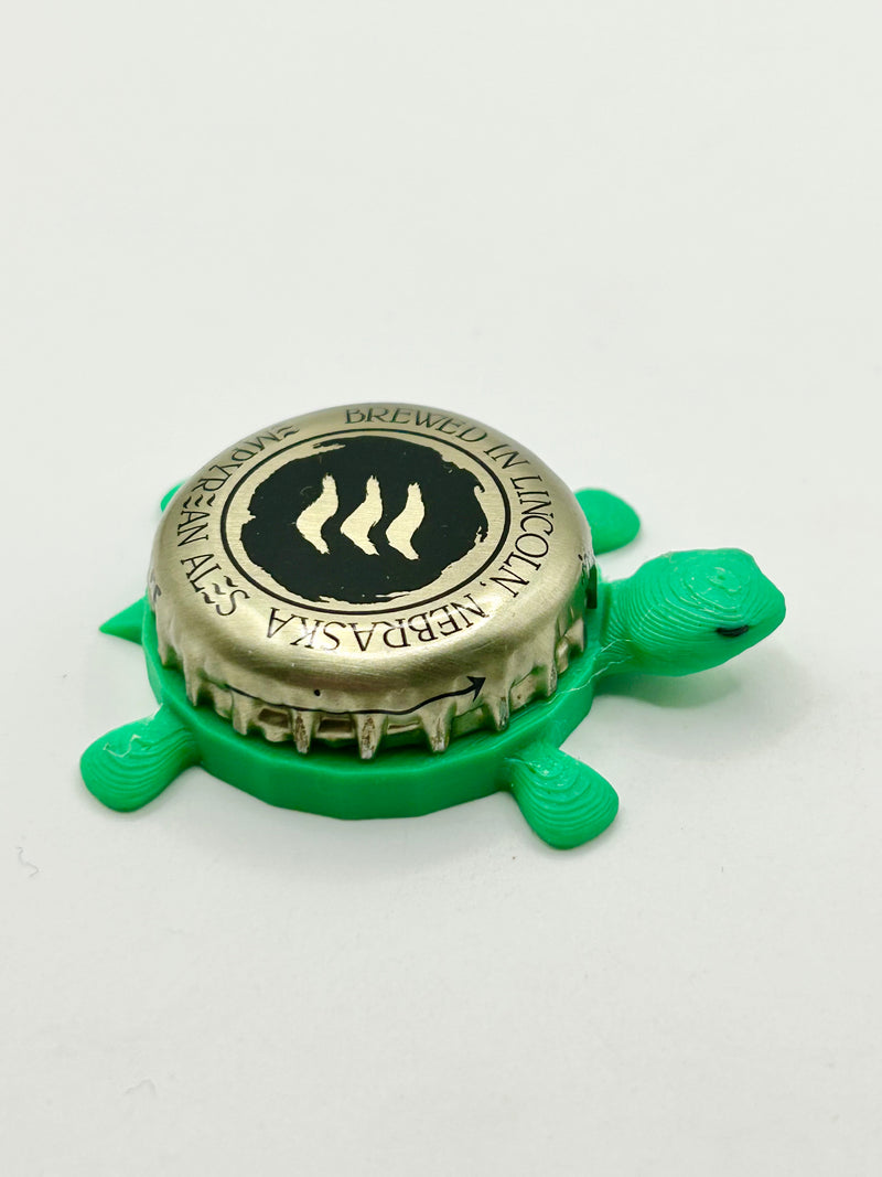 Empyrean Ales (Black Circle Border) - Bottle Cap Magnet Turtle Shell Shocked Art