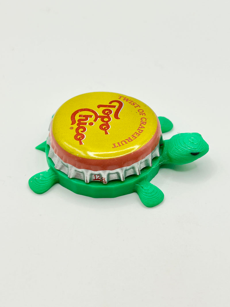 Topo Chico (Twist of Grapefruit) - Bottle Cap Magnet Turtle Shell Shocked Art