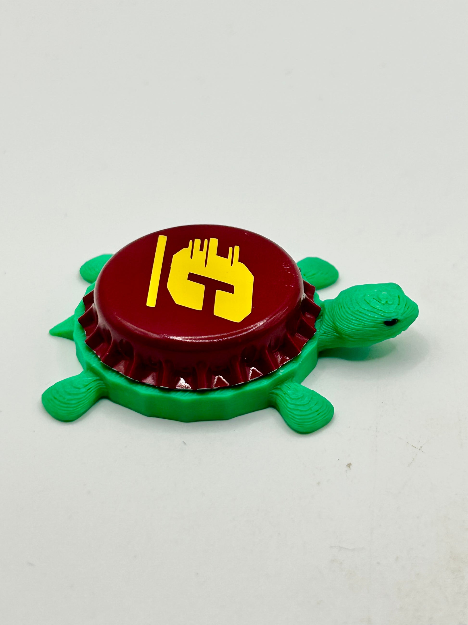Central Michigan - Bottle Cap Magnet Turtle Shell Shocked Art