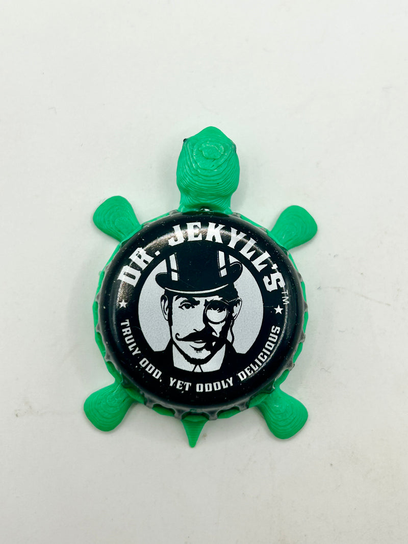 Dr Jekyll Beer - Bottle Cap Magnet Turtle Shell Shocked Art