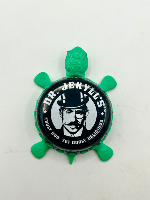 Dr Jekyll Beer - Bottle Cap Magnet Turtle Shell Shocked Art