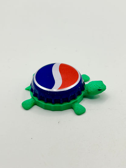 Pepsi Soda Logo - Bottle Cap Magnet Turtle Shell Shocked Art