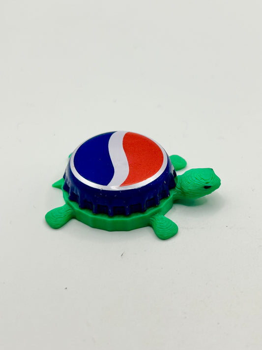 Pepsi Soda Logo - Bottle Cap Magnet Turtle Shell Shocked Art