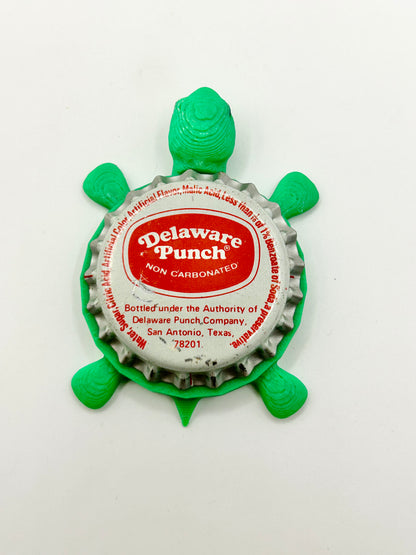 Delaware Punch - Bottle Cap Magnet Turtle Shell Shocked Art