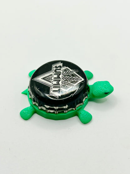 Summit Brewing (Black) - Bottle Cap Magnet Turtle Shell Shocked Art