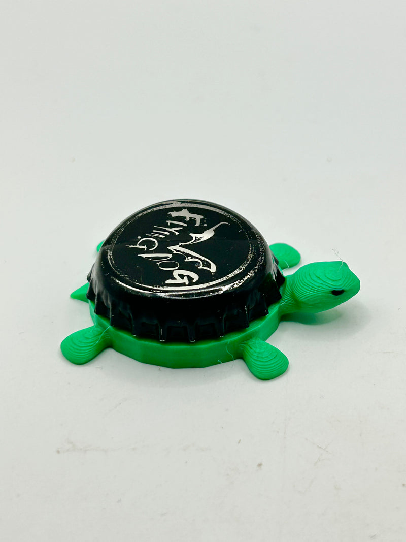 Flying Dog (Black) - Bottle Cap Magnet Turtle Shell Shocked Art