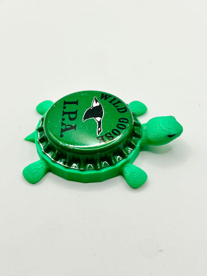 Wild Goose IPA - Bottle Cap Magnet Turtle Shell Shocked Art