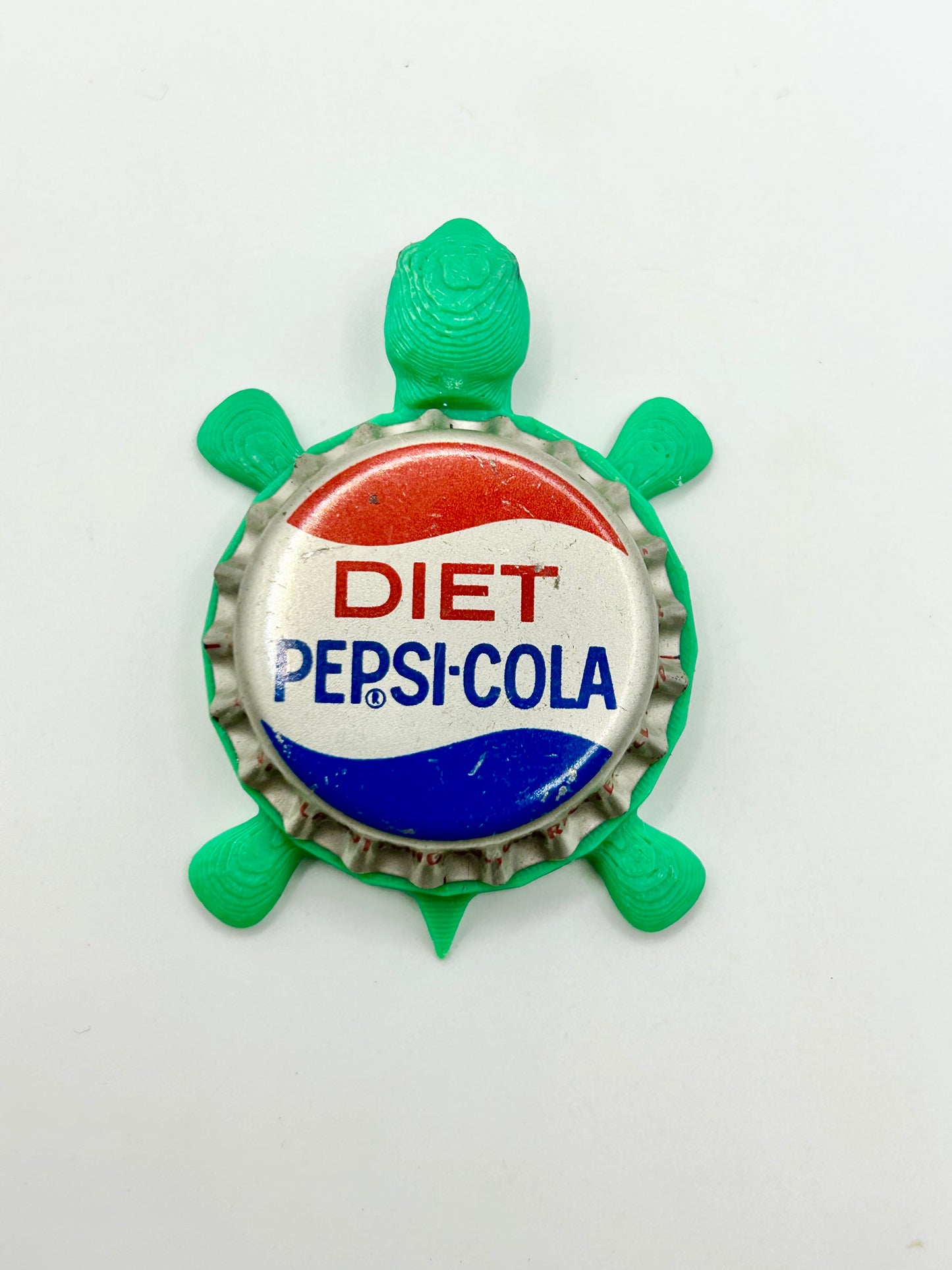Diet Pepsi-Cola (Vintage) - Bottle Cap Magnet Turtle