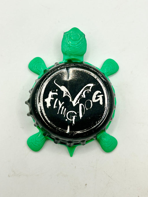 Flying Dog (Black) - Bottle Cap Magnet Turtle Shell Shocked Art
