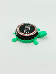 Rogue - Bottle Cap Magnet Turtle Shell Shocked Art